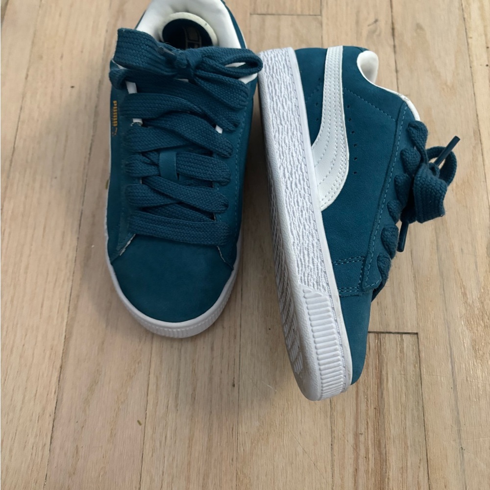 Teal and White Sneakers